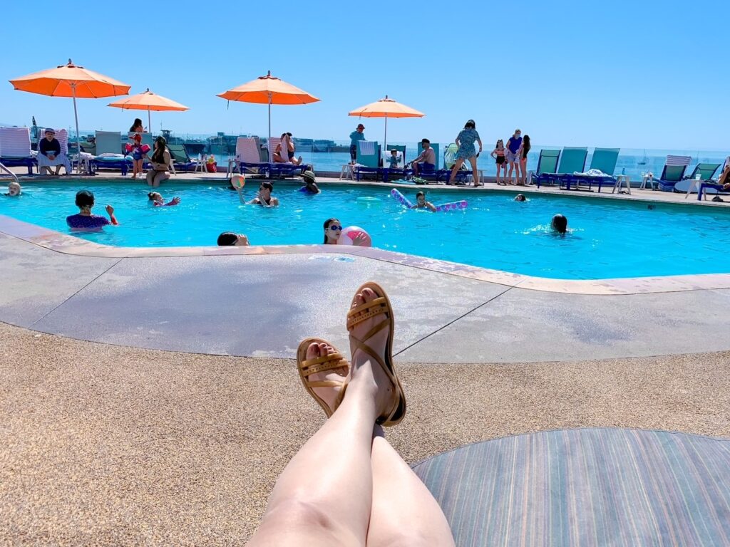 Hotel Pool at Santa Cruz Beach, CA